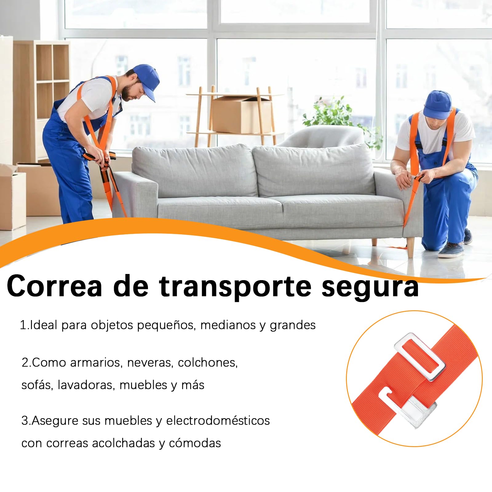 Juego de correas para 2 personas, capacidad de carga de 800 kg, con chalecos acolchados para los hombros, correa multifuncional para elevación de muebles para mudanzas y transporte, incluye acolchado