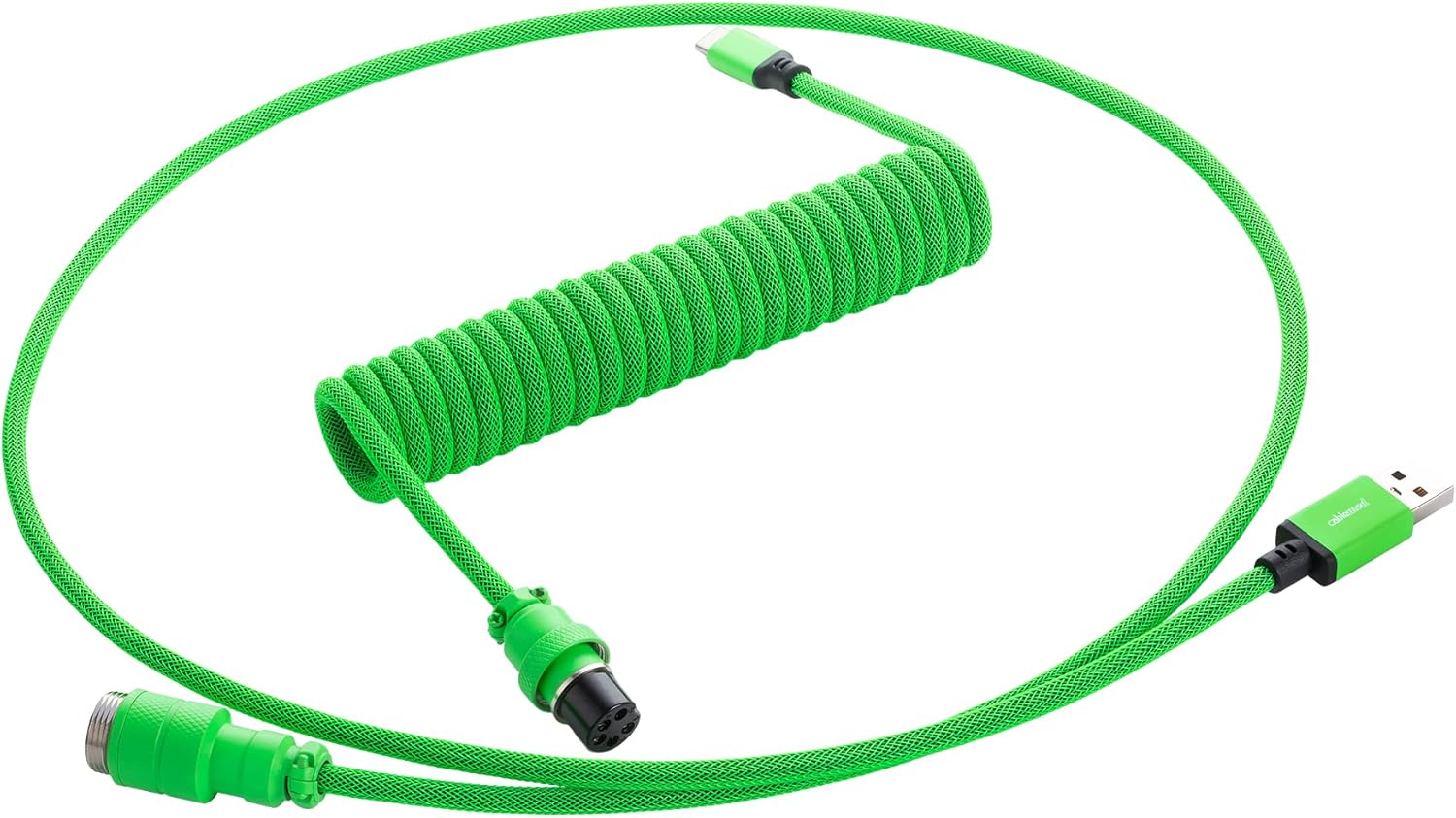 CableMod Pro Coiled Keyboard Cable (Spectrum Blue, USB A to Micro USB, 150cm)