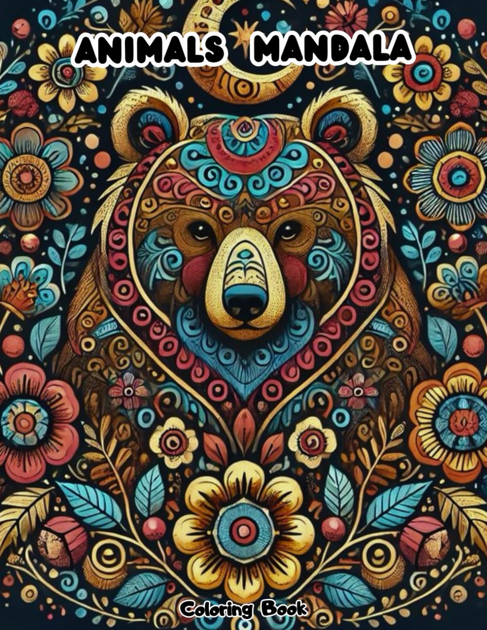 Animals Mandala Coloring Book for Adults: Stress-Relief with 50 Detailed Wildlife Designs