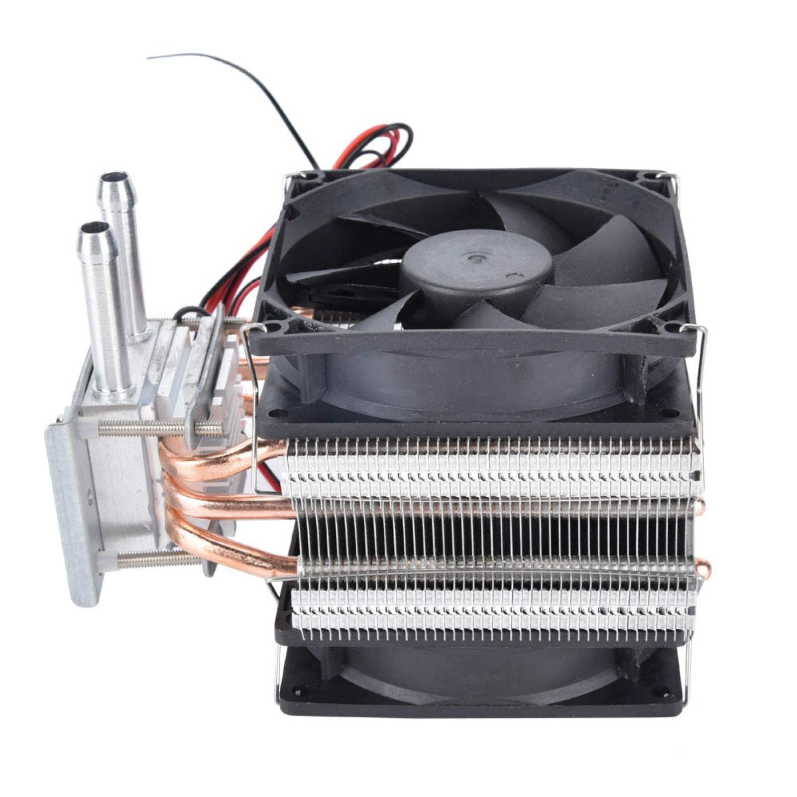 Tyenaza Enfriador Termoeléctrico de 12 V, Refrigeración Termoeléctrica Peltier, Sistema de refrigeración por Agua con Ventilador, Producto Terminado del Cabezal de Enfriamiento de Agua del Tubo ZH