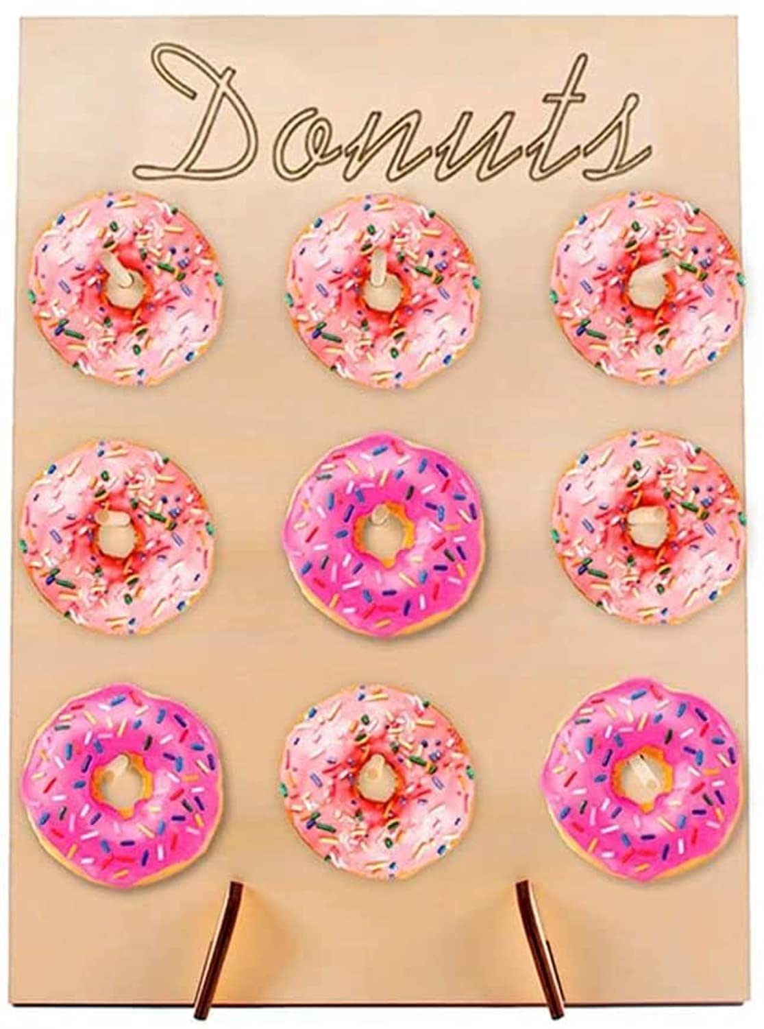 Goolsky Wooden Doughnut Rack for Wedding Supplies Birthday Party Baby Shower Household Decoration