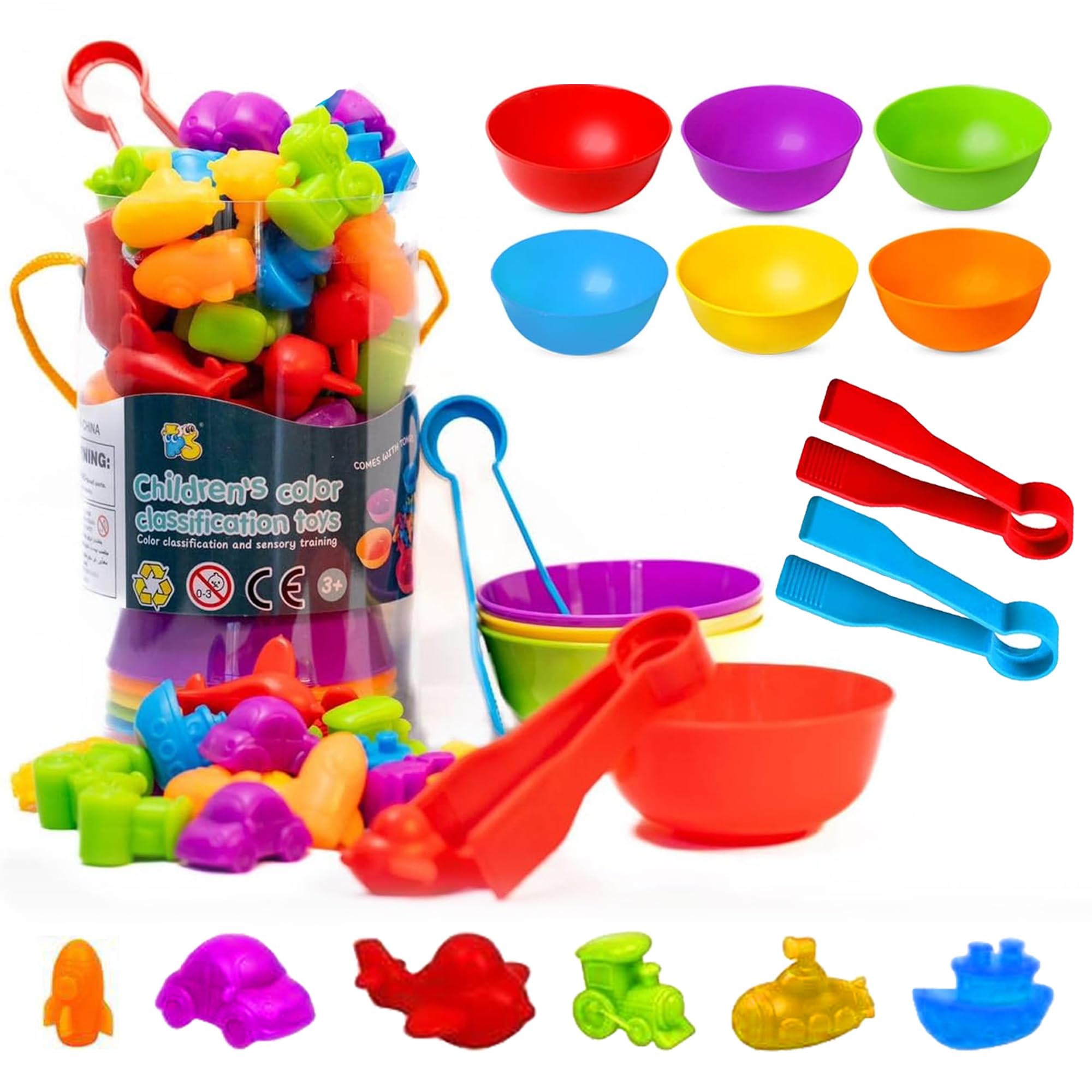 Big Heart Toys Montessori Sorting Toy for Toddlers- Fine Motor Skills, Sensory Bin & Preschool Learning Toys, Color Sorting Toys for Kids 3-5 Years, Learning Activities and Early Educational Toy