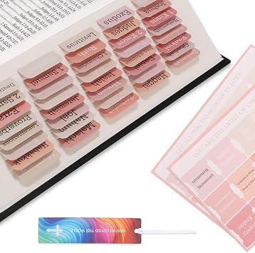 Bible Tabs for Women and Men 75 Tabs,Bible Tabs for Kids, Pink Bible Tabs,Bible Book Tabs,Bible Tabs for Study Bible, Bible Index Tabs,Bible Study Supplies