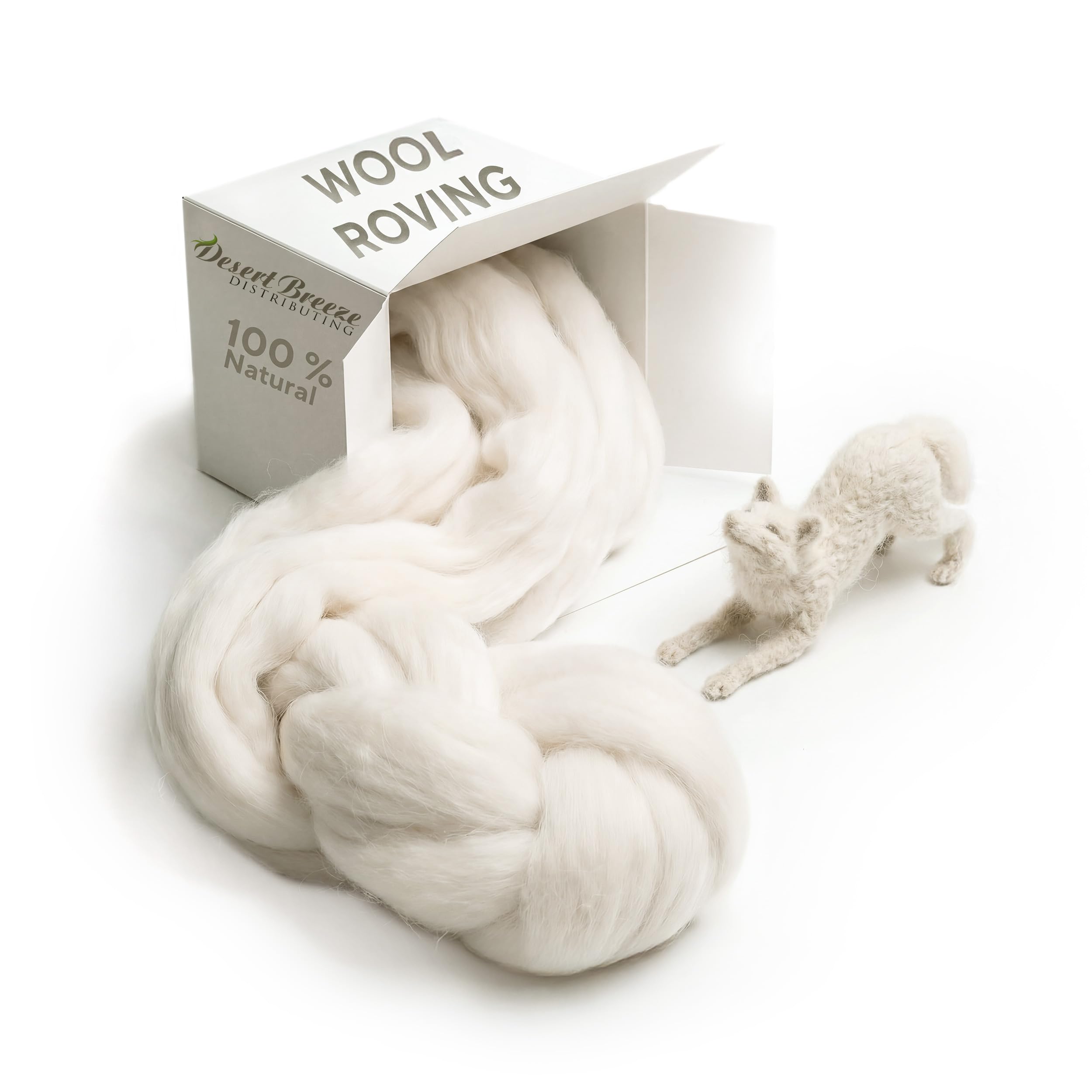 Wool Roving Top – 8 OZ Natural Corriedale, Bulk Pack, Best Core Wool for Needle Felting Wool, Wool Felting, Dryer Balls, Yarn Roving - Ethically