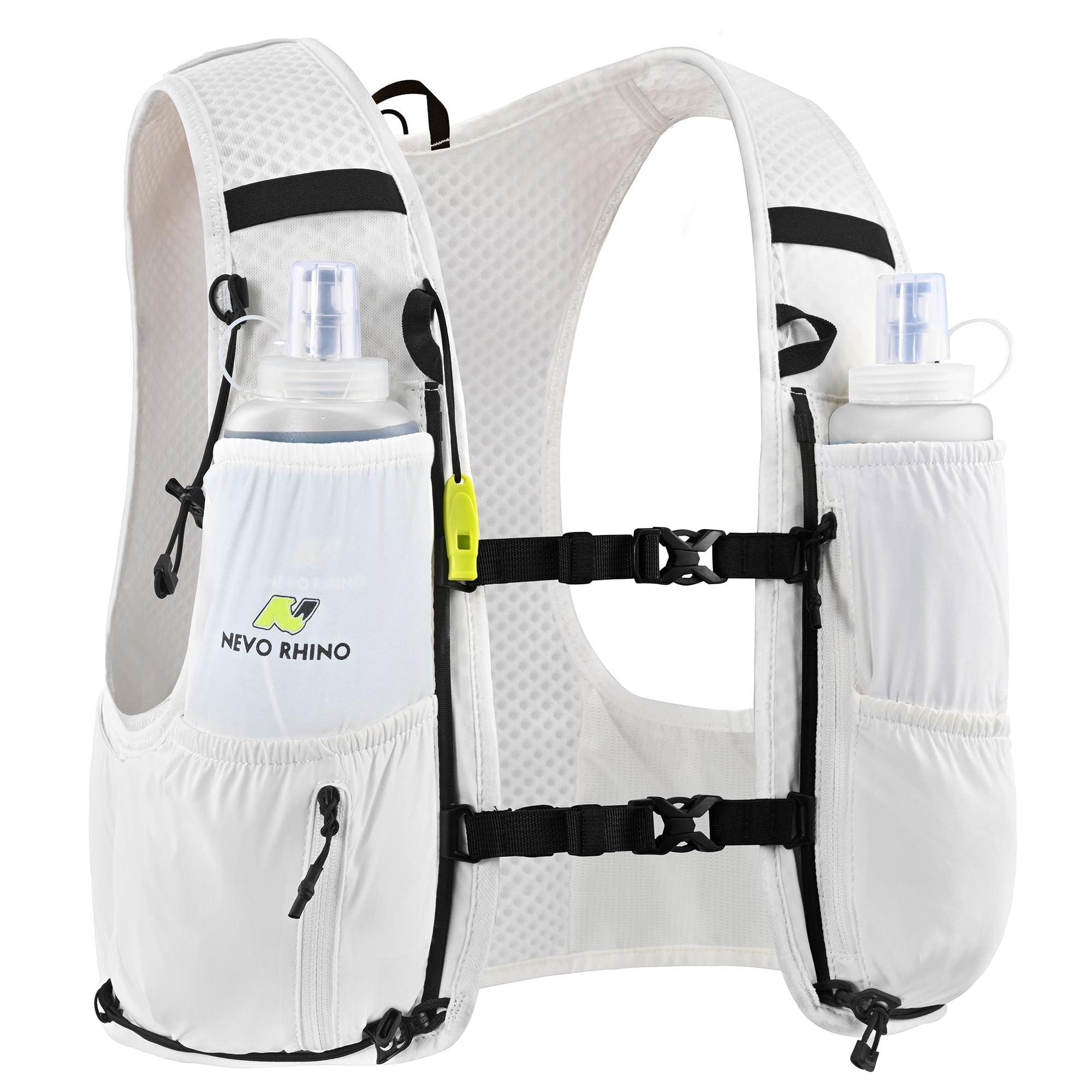 Running Vest, Hyration Vest with 2 Pcs 500ML Soft Flasks | Breathable & Lightweight Water Vest for Women & Men, Multiple Size Options Available, Dedicated Hydration Sleeve