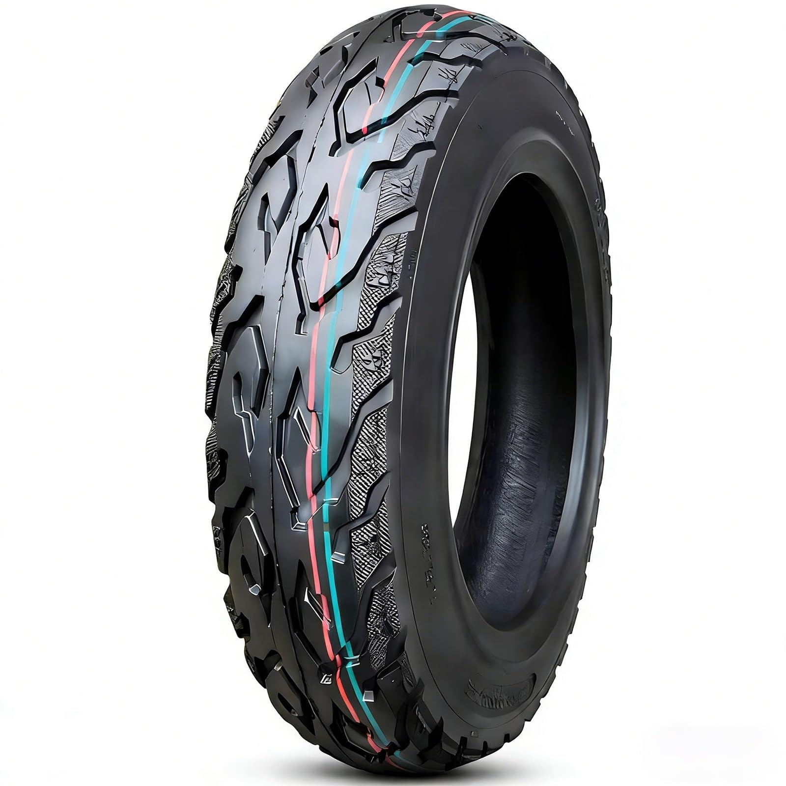 3.50-10 Opona bez Wewnętrznej Rury 6 P.R. Maksymalna Ładowność 495 lb Klasa Prędkości J Antypoślizgowa, Głęboka Bieżnia, All-Terrain, All-Season dla Skutera, Motocykla, Przód i Tył(1PC)