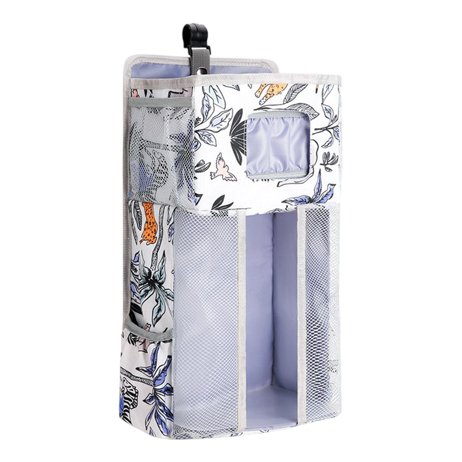 HDOYTXXM Practical Baby Bedsides Hanging Storage Bag for Diapers Bottles Toy Sturdy Oxford Cloth Organizers with Pockets Washable Oxford Fabric Diaper Organizers
