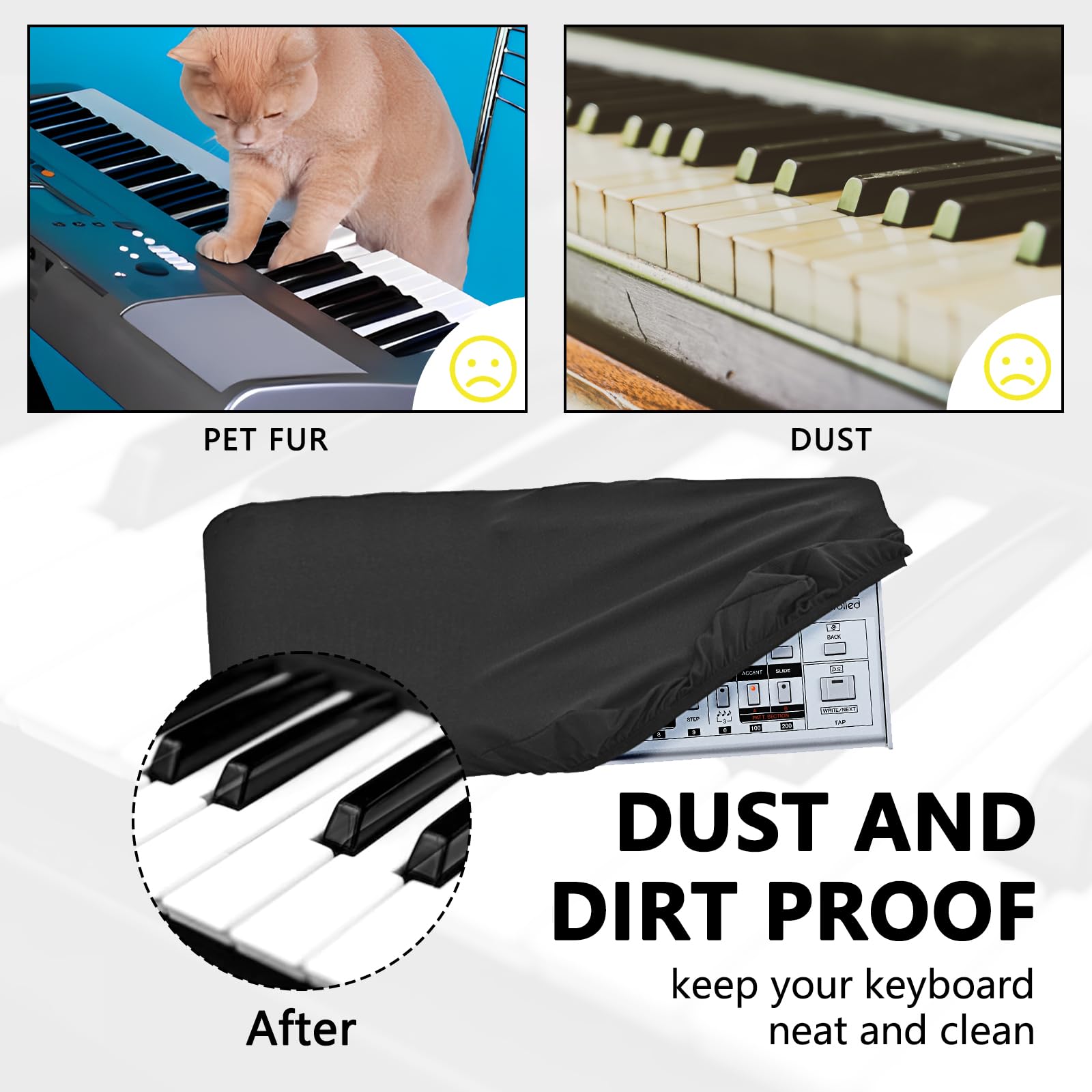 Musiin Drum Machine Dust Cover, Compatible with Roland TR-06, TR-08, TR-09 and Roland synthesizer TB-03, SH-4d - Image 4