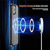 Vista 3 de Funda compatible con iPhone 11 de 6.1 pulgadas, con soporte magnético invisible tipo anillo, funda translúcida de grado militar, compatible