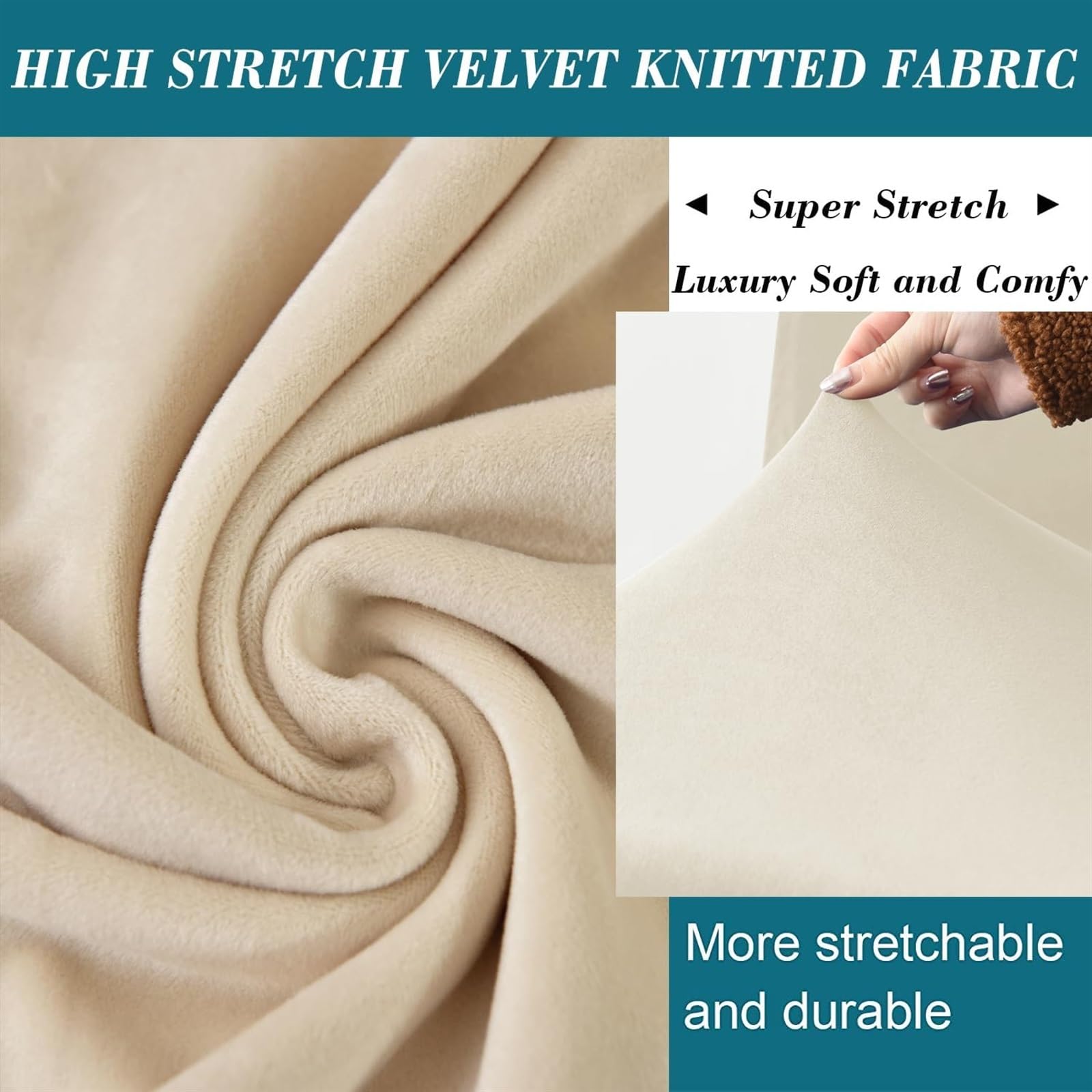Funda Otomana Cuadrado Terciopelo ，30/40/60/70/80/90/100cm Elástica Funda De Puff ，Retirable Lavable Funda Reposapies Jacquard Cubierta Taburete Sofá Protector ( Color : #2 , Size : 95x95cm/37.4x37.4i
