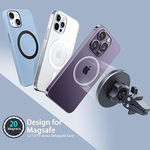 Miniatura 2 de Soporte de teléfono para ventilación de automóvil, soporte magnético para teléfono, imán muy fuerte, soporte de CA de tornillo ajustable mejorado,