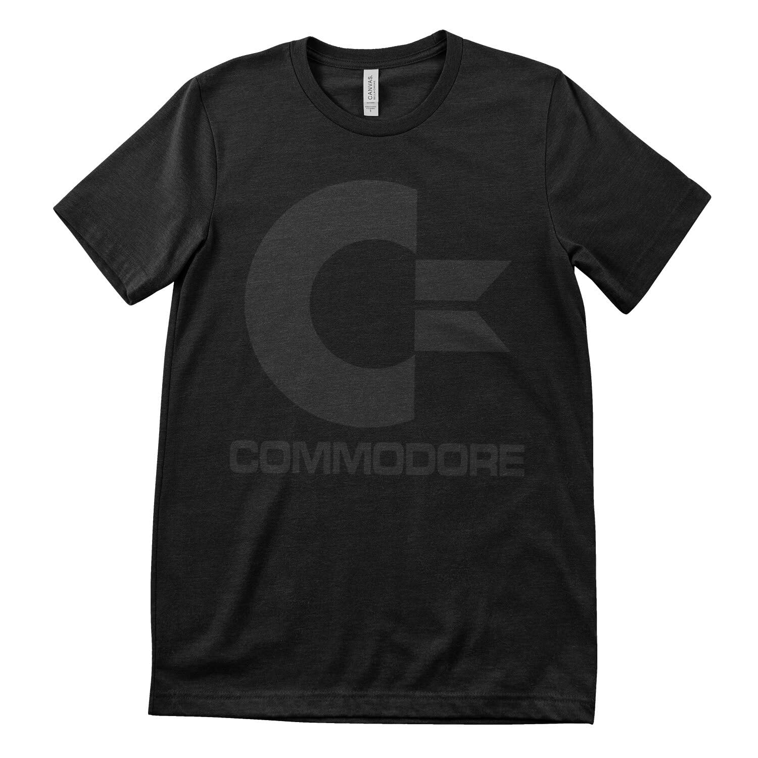 Commodore 64 Officially Licensed Commodore Black Logo Mens T-Shirt (Black), Large