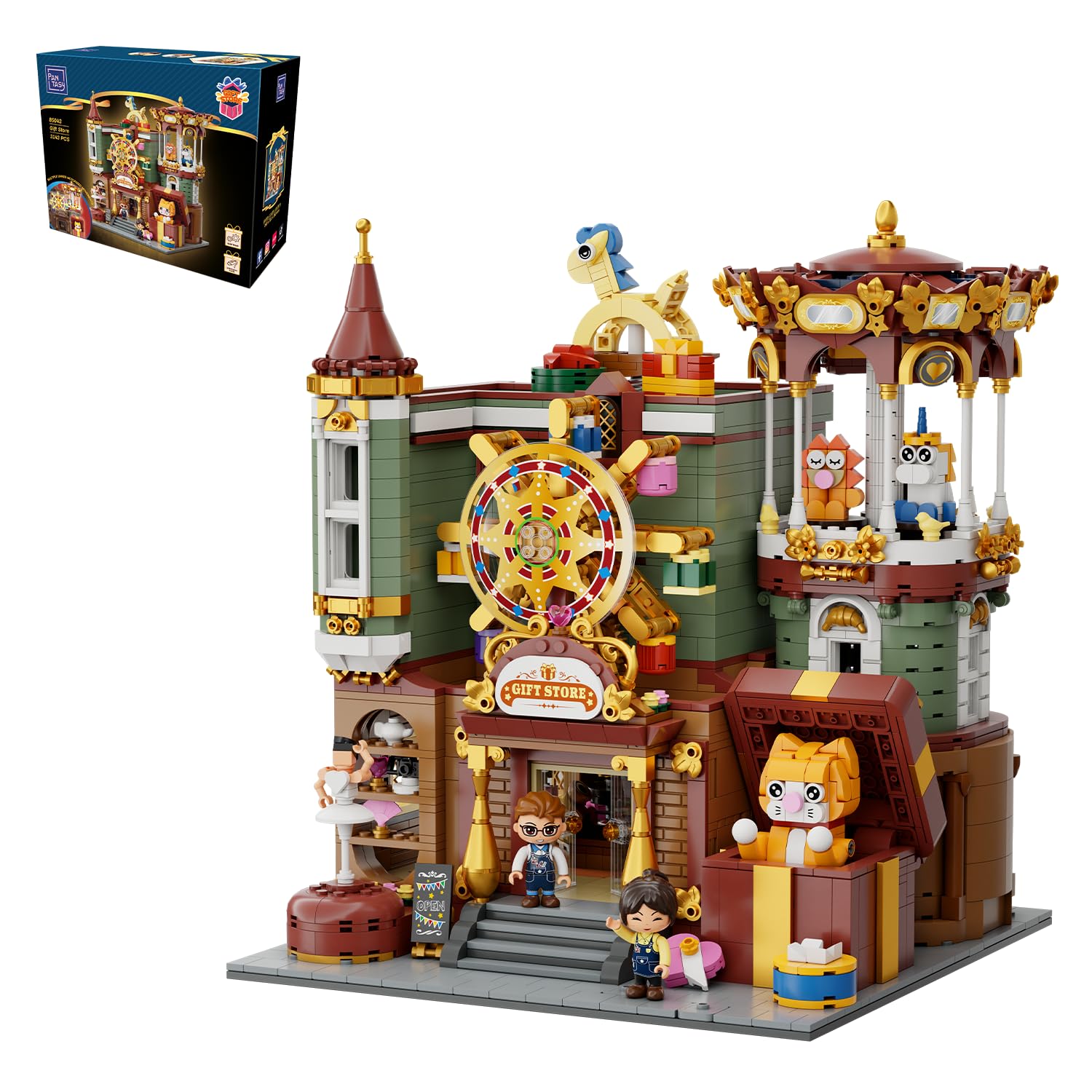 PANTASY Gift Store - Juego de bloques de construcción modular con tienda de regalos, kit de construcción para adultos, modelo de coleccionista y edificio decorativo