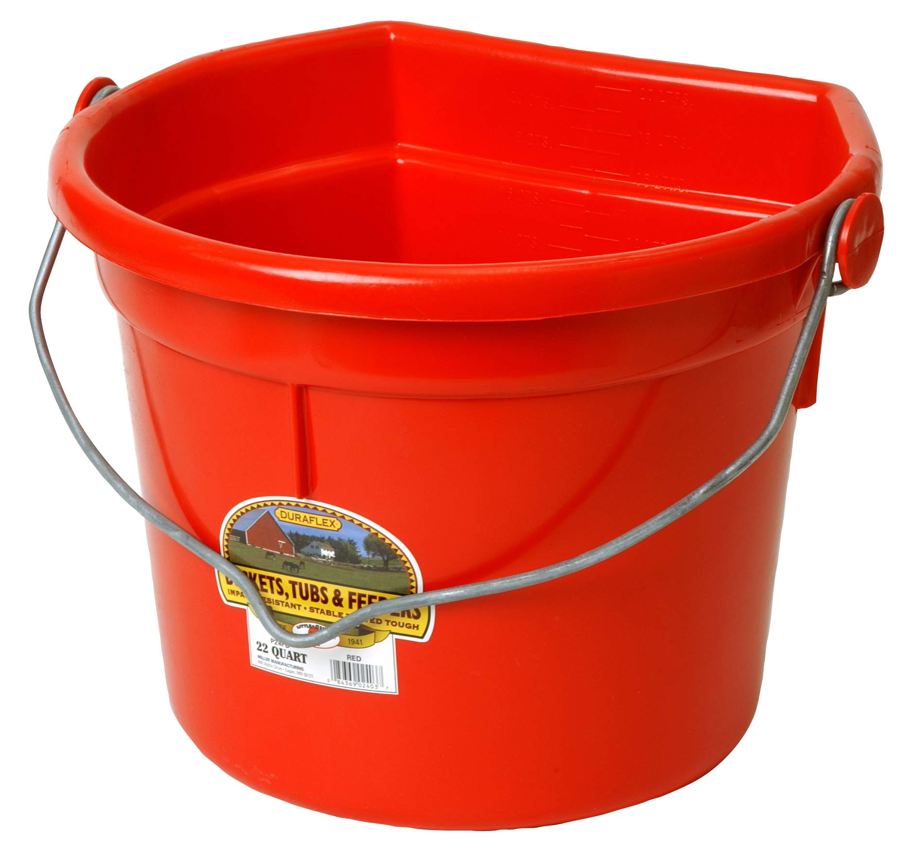 Amazon.com: Little Giant® Plastic Animal Feed Bucket | Flat Back Feed ...