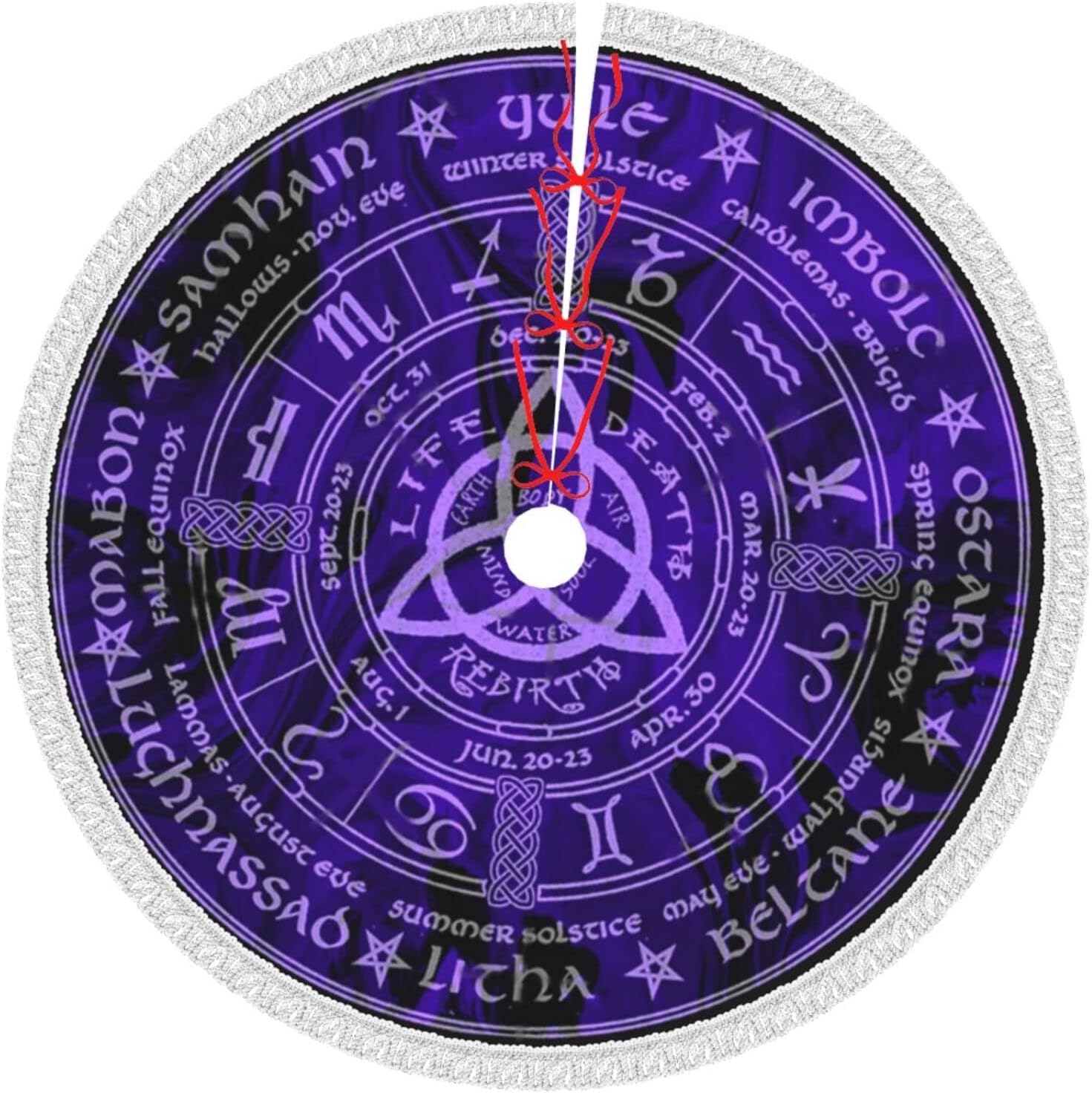 Tassel Christmas Tree SkirtViking Wiccan Wicca Xmas Tree