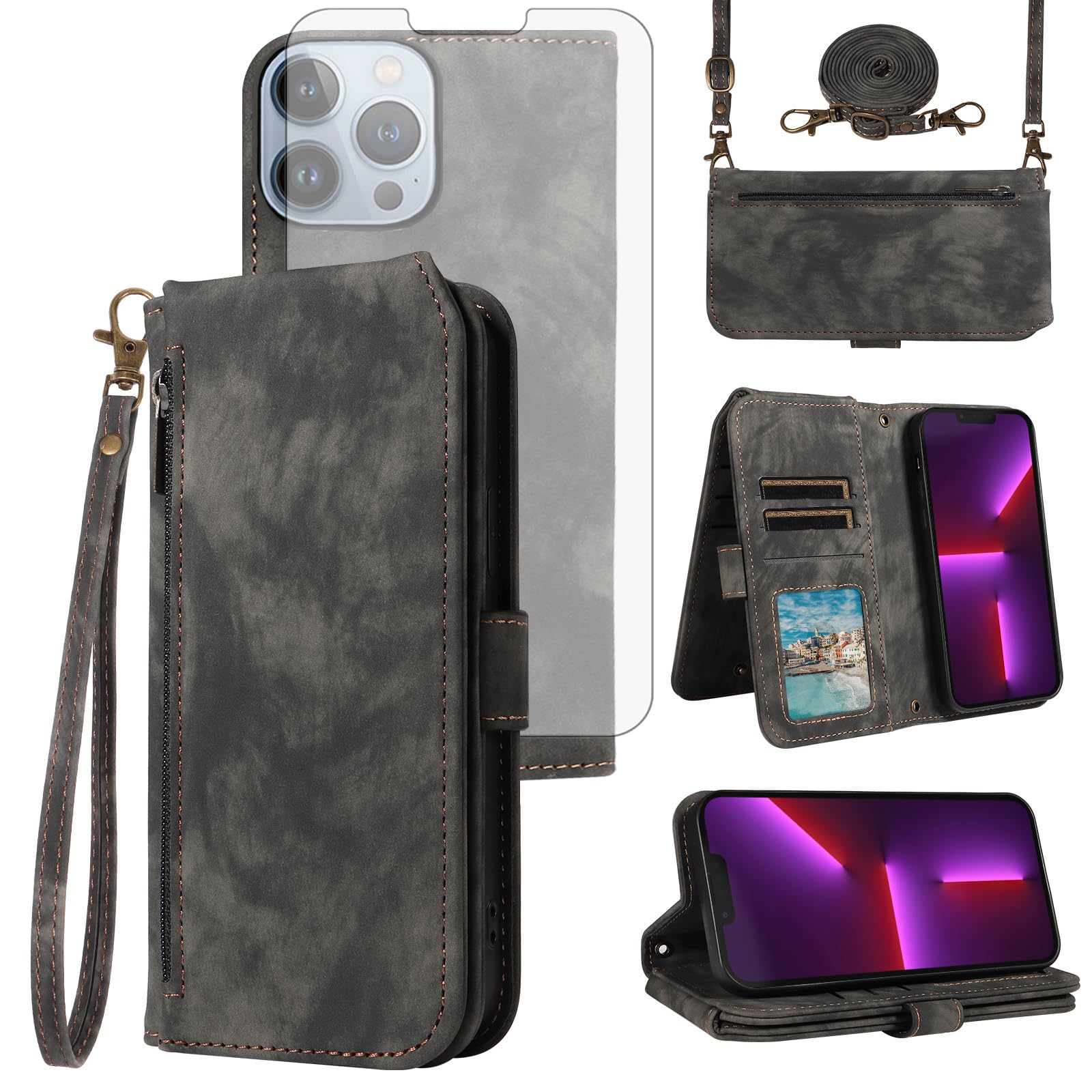 Housse iPhone 13 Pro Max en cuir synthétique et finitions soignées - 8