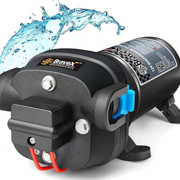 Buy 12V Water Diaphragm Pump, RV Water Pump, 5.2 GPM 40PSI 12 Volt