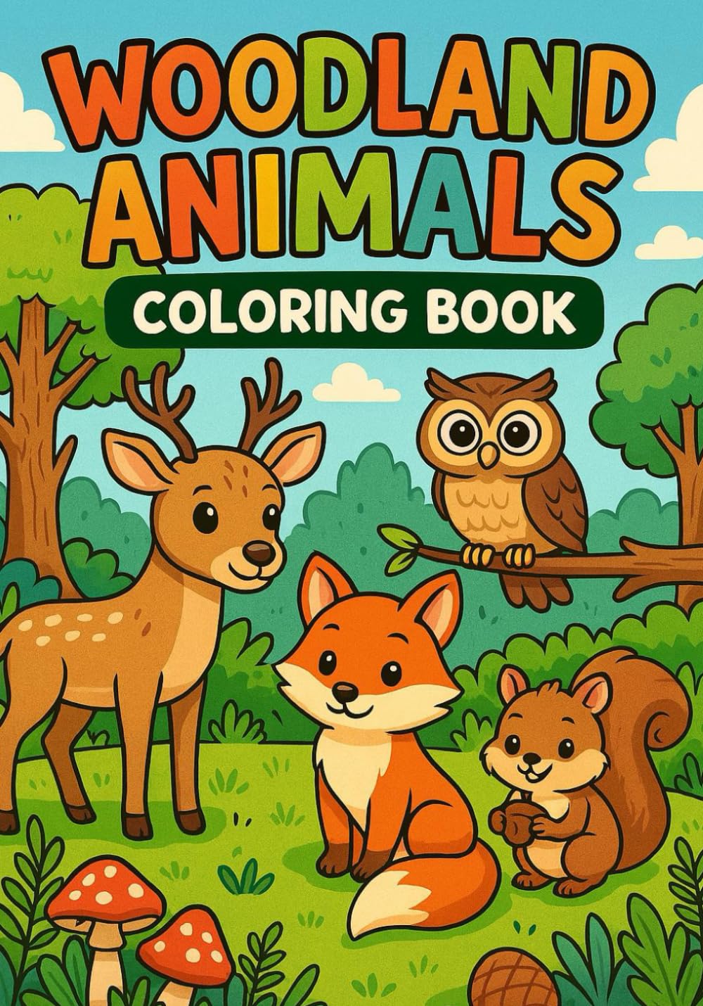 Woodland Animals Coloring Book