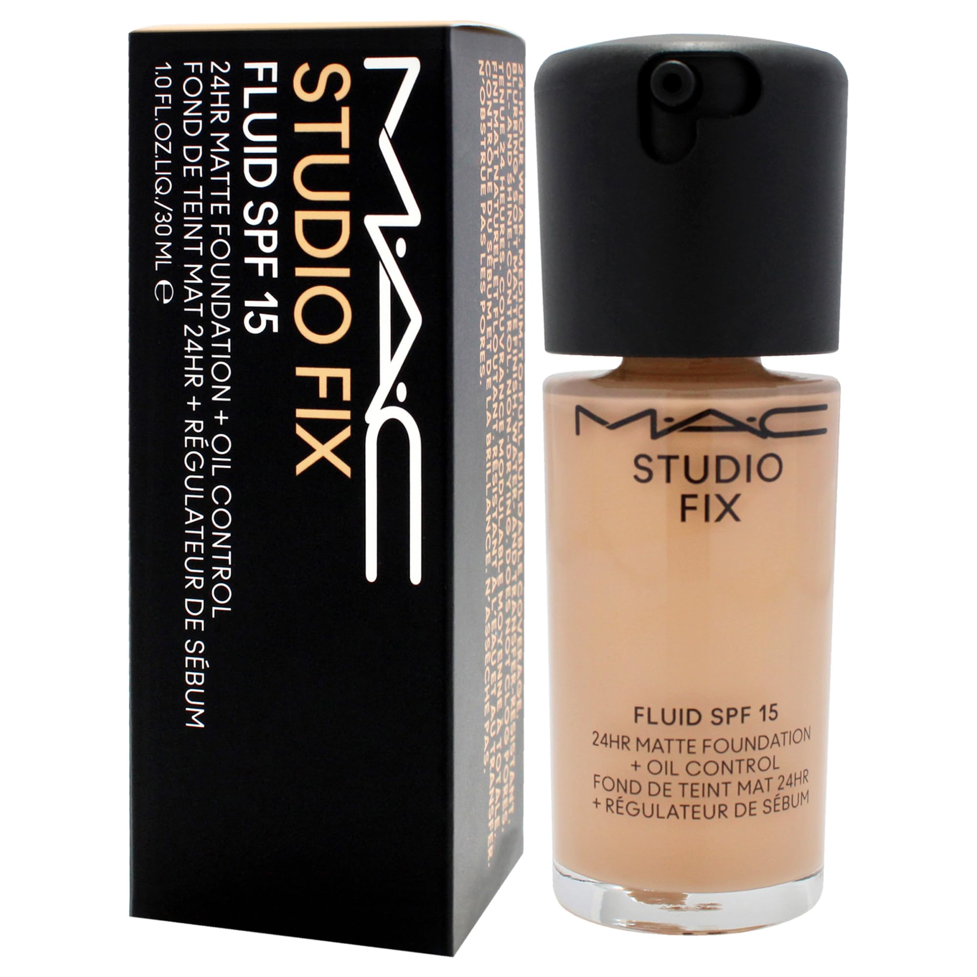Studio Fix Fluid SPF 15 24Hr Matte Foundation Plus Oil Control - NC27 by MAC for Women - 1 oz Foundation, Cranberry, 30 g (Pack of 1) - Image 4