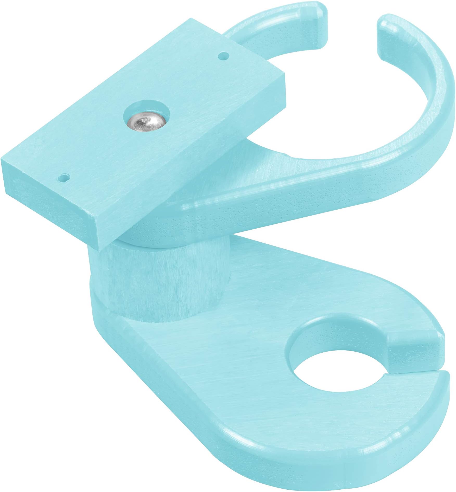 Recycled Plastic Adirondack Chair Cup Holder, Aqua, 6"L x 4"W x 4"H