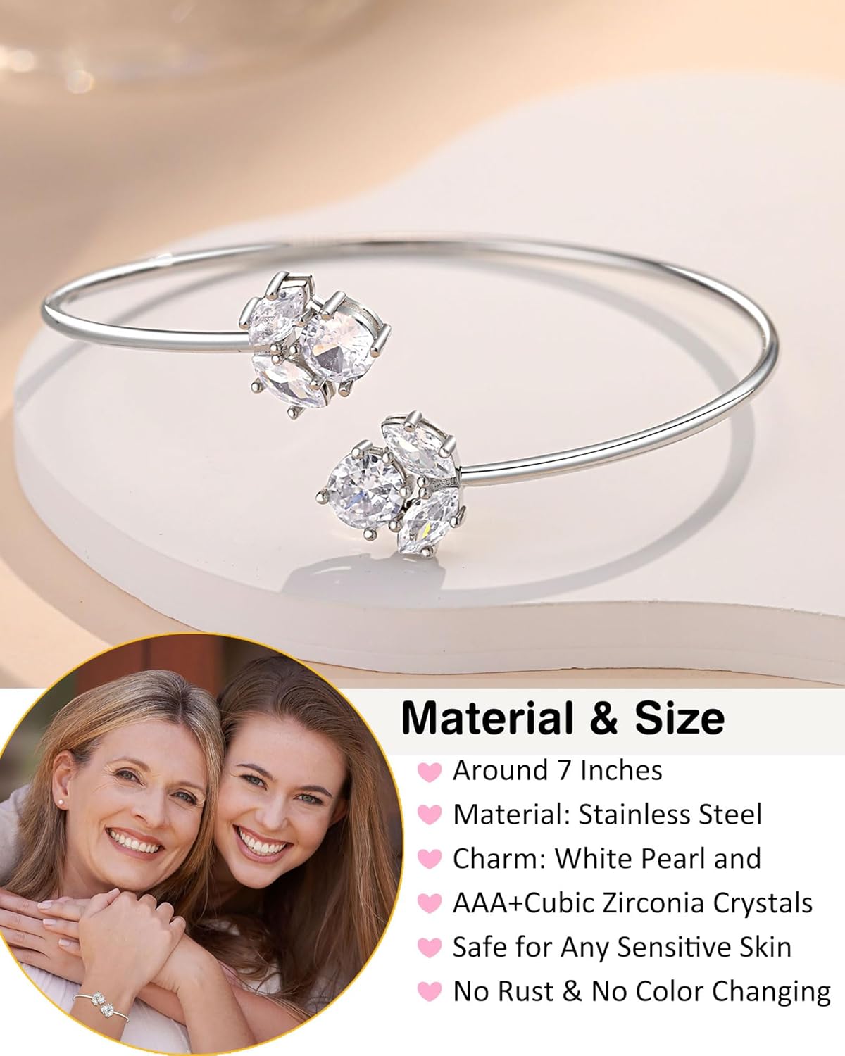 Adjustable Bracelet for Women-Bonus Mom Mother in Law Birthday Mother Day Christmas - Image 3