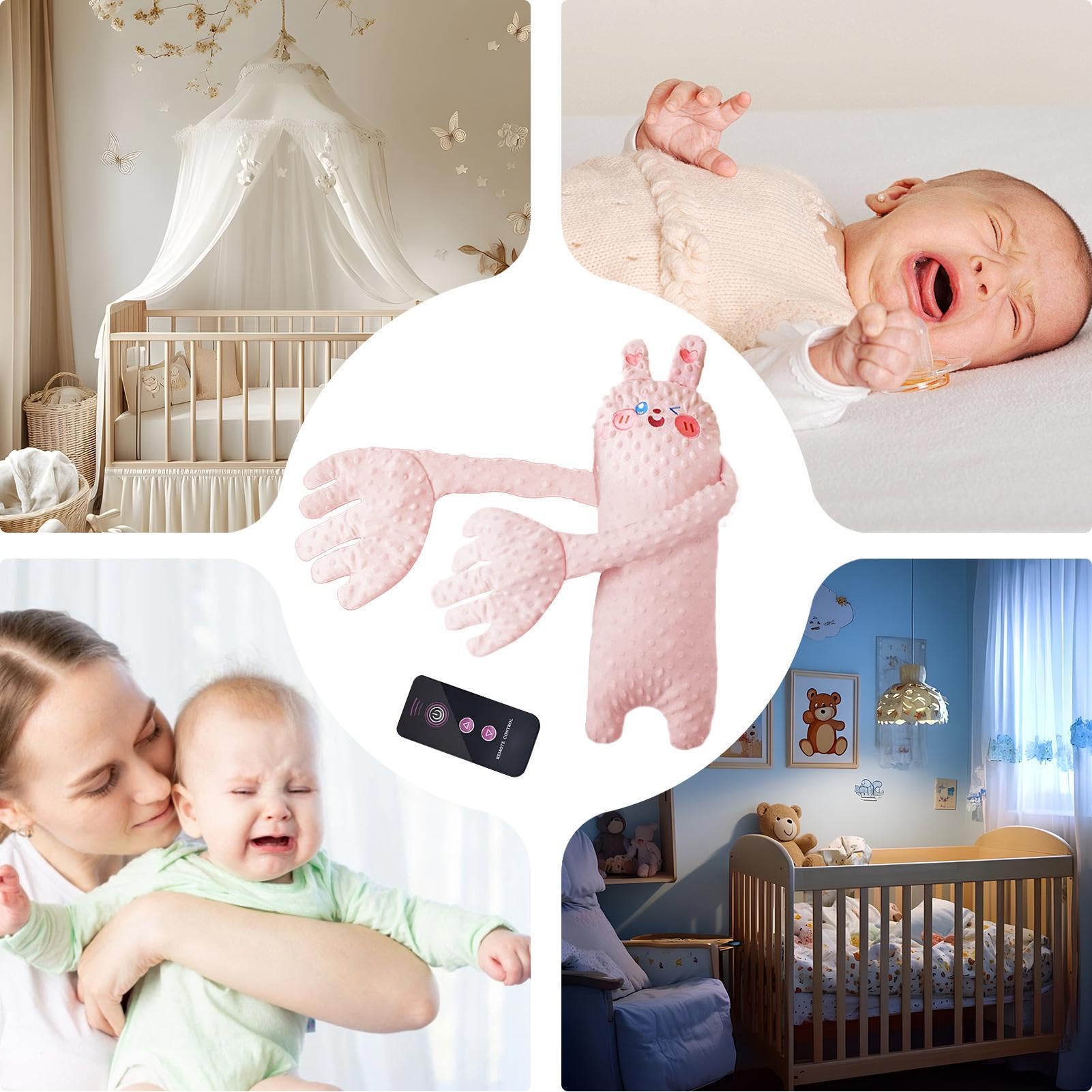 BabyPatting Soother Pillow, Slapping Soft Comfort Plush Animal, Kids Sleeping Toy Doll, Vibrating Mattress Pad, Electric Shape Toy with Remote, for Boys Girls Vibrating Mattress Pad — view 6