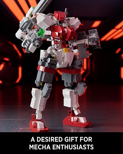 Miniatura 6 de Nifeliz Red Mayfly, juego de bloques de construcción Mecha, kit de modelo exhibible para regalo de adultos (601 piezas)