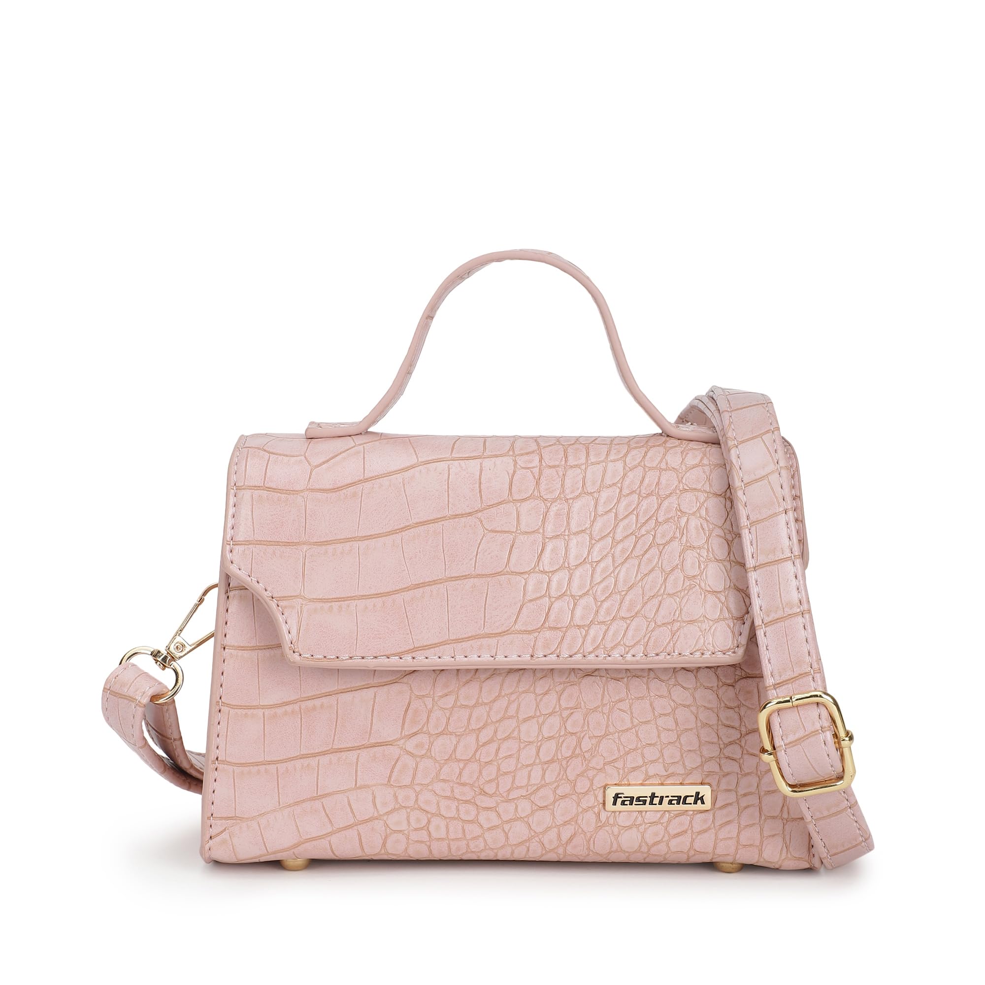 Fastrack Croco Textured Satchel for Women, Ladies and Girls | Stylish and Trendy Satchel Bag for Girls, Ladies and Women | Made Up of Premium Synthetic Leather Material (B0D9BKG6D4) Amazon Price History, Amazon Price Tracker