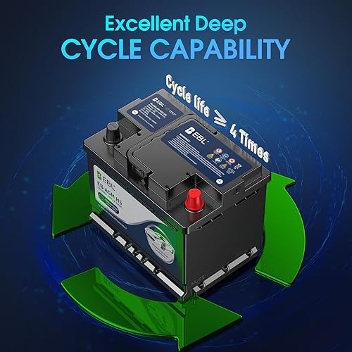 Miniatura 7 de EBL Platinum AGM Battery BCI Group 47R-12V 60Ah 100Min RC, 660A CCA - Potencia de arranque automático, aplicaciones de ciclo profundo, sin