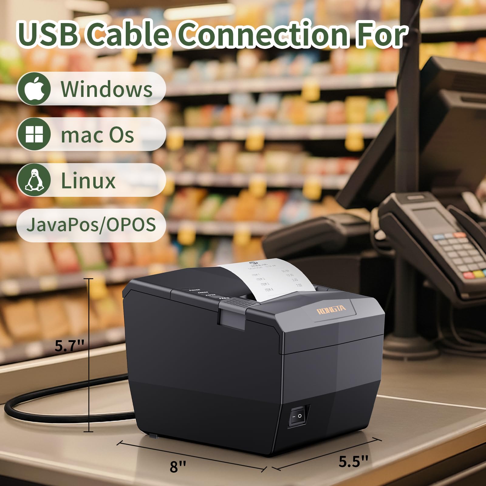 Amazon.co.jp: Rongta POSレシートプリンター 80mm サーマルプリンター