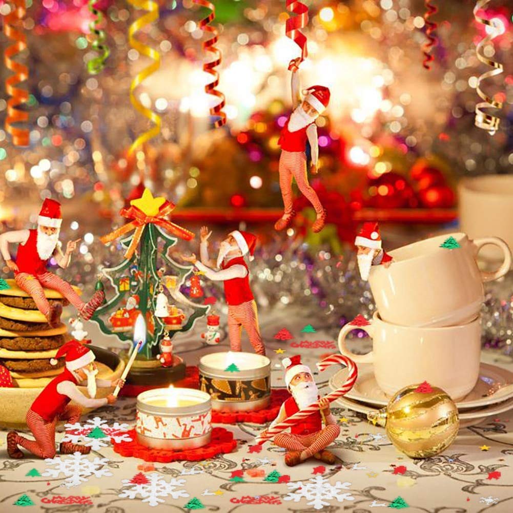 Weihnachts-Konfetti-Mix – 100g Mit 4800 Stück In Schneeflocken, Engel, Elch & Mehr
