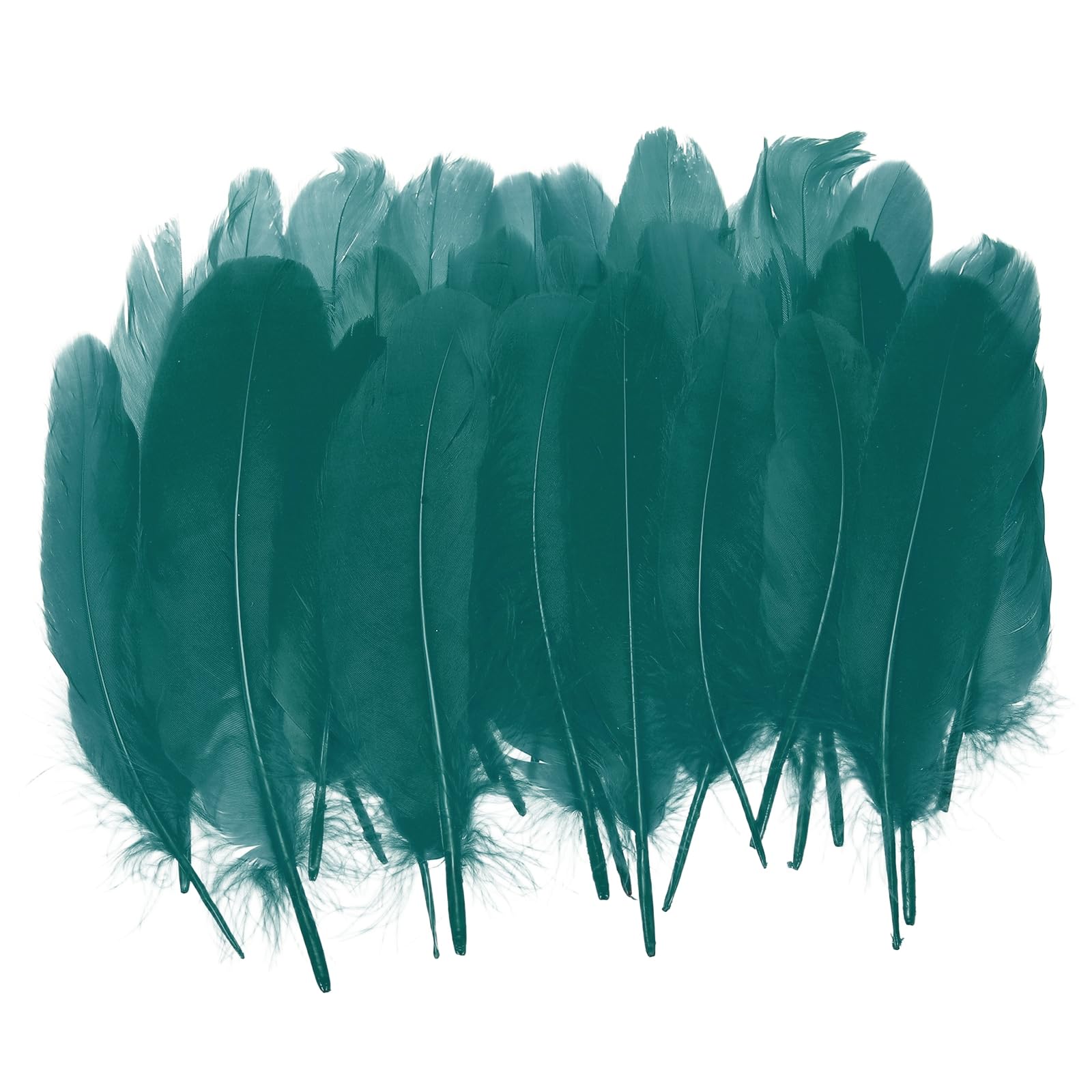 PATIKIL 4-7" Natural Goose Feathers Bulk for Crafts, 300 Pack Long Assorted Colors Feathers Decor for DIY Dream Catchers, Hats, Garland, Vase Supplies Adults Crafting, Bright Blue