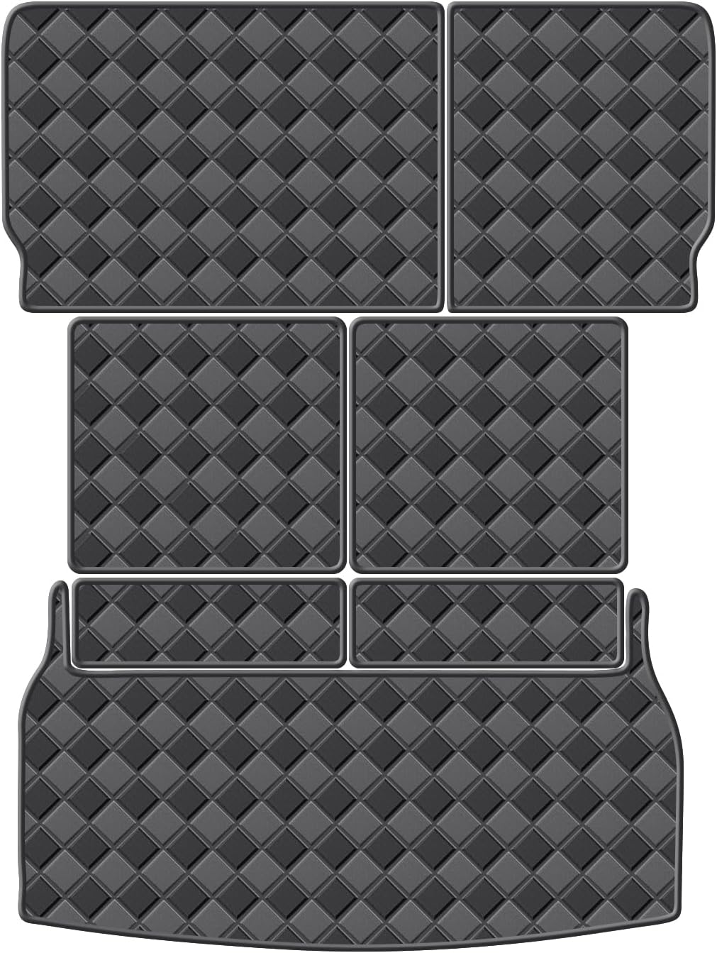 Cargo Mat for 2020-2025 Lincoln Aviator 7 Seats Trunk Mat & 2ND+3RD Row Rear Backrest Mat, All Weather Rear Cargo Liner Back Seat Cover Protector