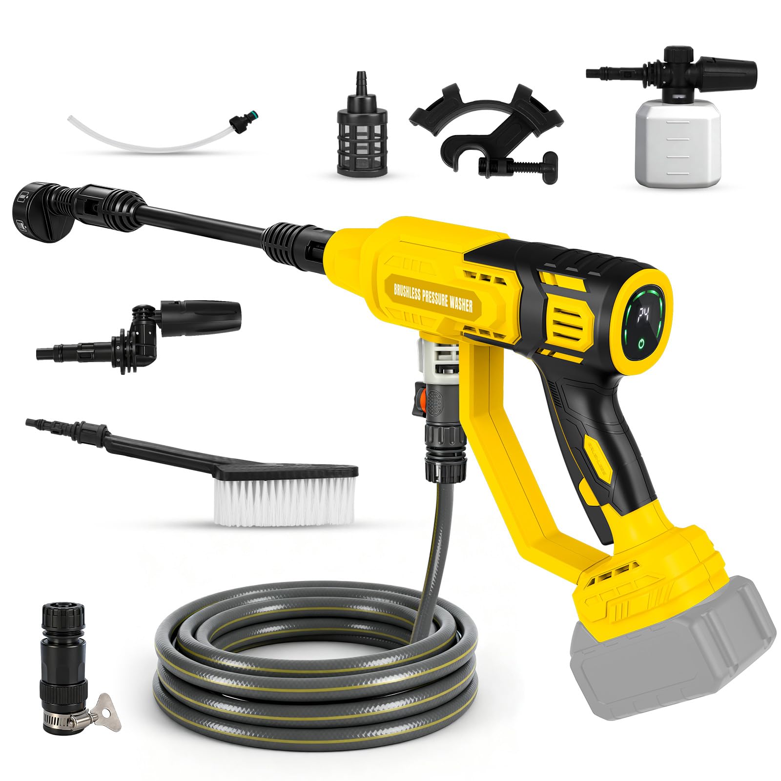 Nettoyeur Haute Pression sans Fil Compatible avec Dewalt 20 V 18 V