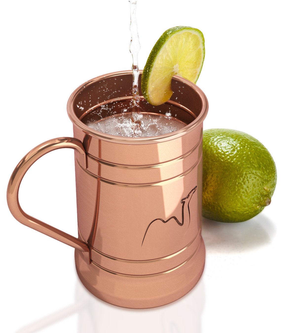 100% Copper Mule Beverage Tankard - Barista Grade - 20 ounces - "Fritz" KopperStein