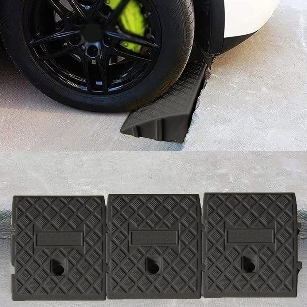 Ingresso Rampa De Motociclo, Rampe di Plastica Antiscivolo, Rampe di Guida, Rampa Portatile De Cerchio Rampa Leggera De Automobile, Rampa Resistente per Le Automobili Basse-2 Pezzi (Color : Y,