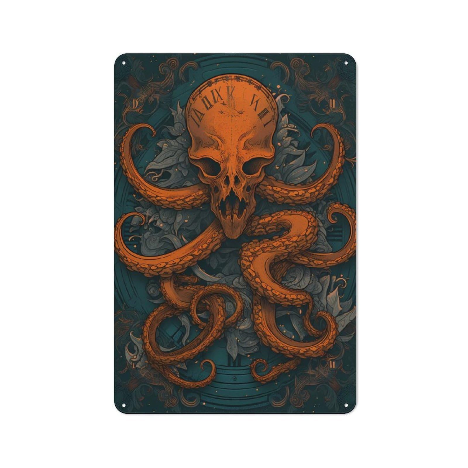 Junmoney Hydra Enchanted Palace Rustic Tin Sign 30X20cm Featuring For Garage Or Workshop, For Updating Garage And Workshop After Moving