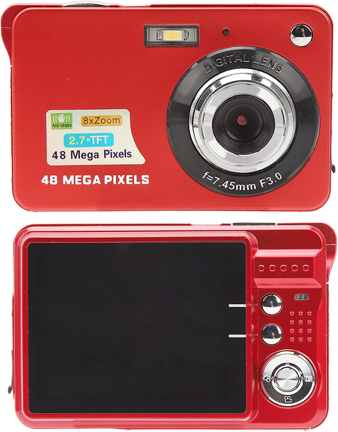 Digital Camera, 4K 48MP Point and Shoot Camera with 2.7