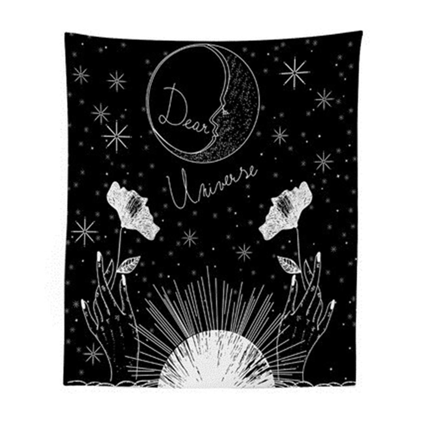 Tapices colgados de la Pared Sun Moon Pared tapicería de la Pared de la Alfombra Psychedelic Pared de Tela Tapiz Tapiz (Color : 09, Size : 1800 x 2300 mm)