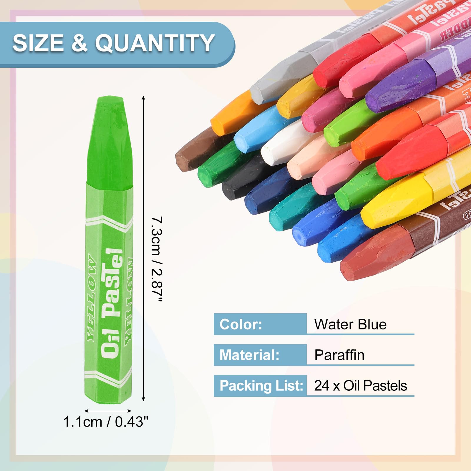 PATIKIL Water Blue Oil Pastels - Image 2