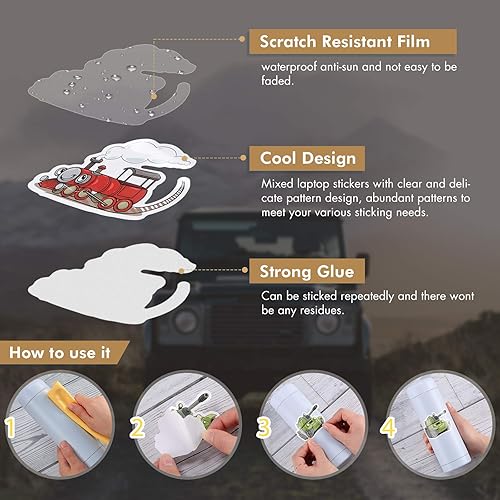 Miniatura 5 de 100 calcomanías para camiones y automóviles para botellas de agua, impermeables, estilo vehículo, para transporte, laptop, calcomanías decorativas