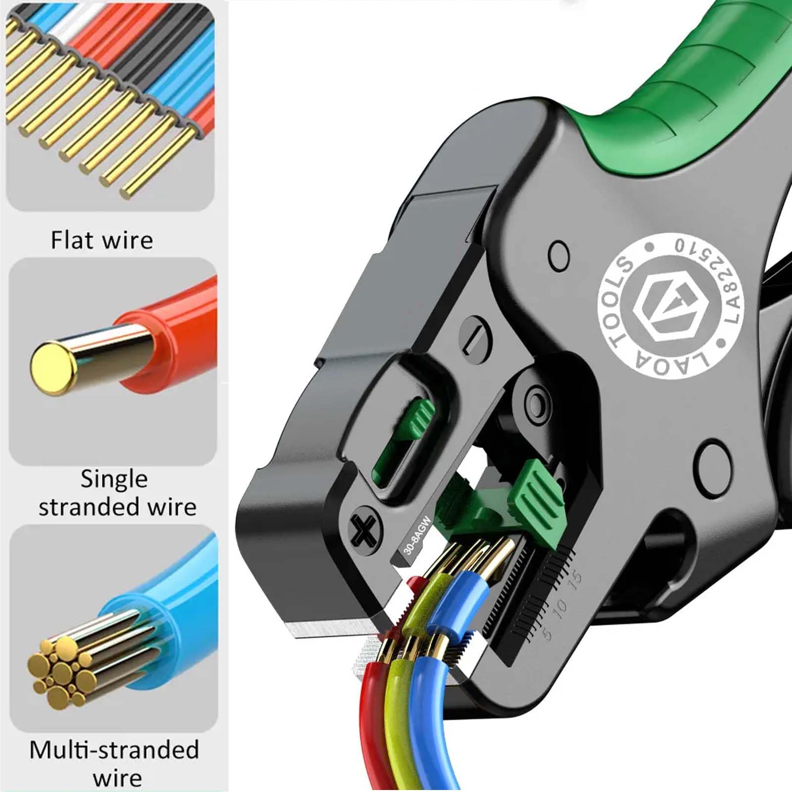 Alicates Pelacables Totalmente Automáticos de 0,05 a 10mm², Alicates Especiales Multifuncionales para Electricistas, Alicates Pelacables