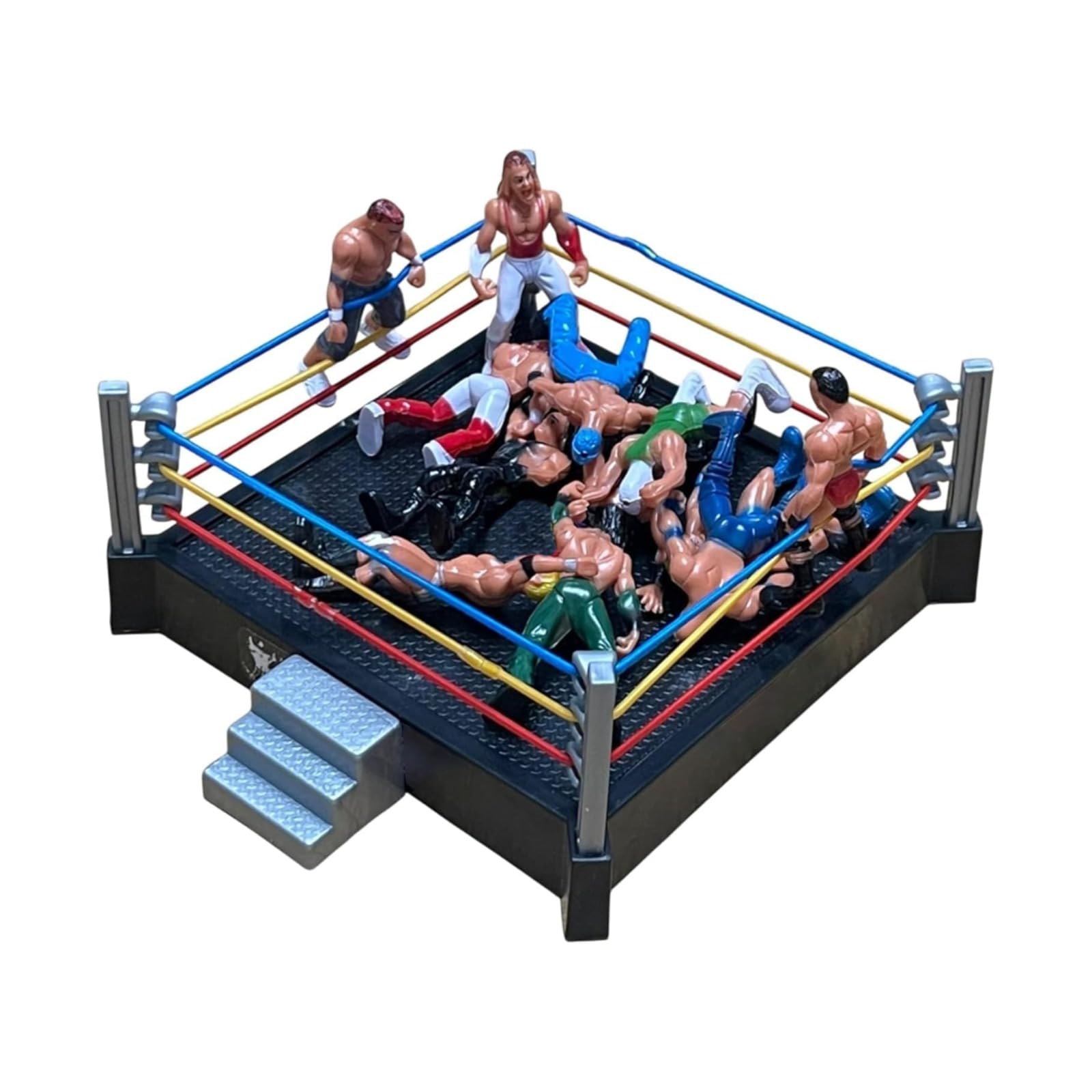 FAMBIZ Mini Wrestling Ring And 12 Toy Set Action Heroes