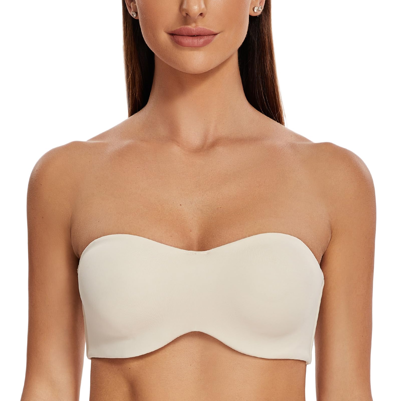 MELENECA Women's Strapless Minimizer Multiway for Large Bust Unlined Seemless Underwire Bandeau Bra — view 8