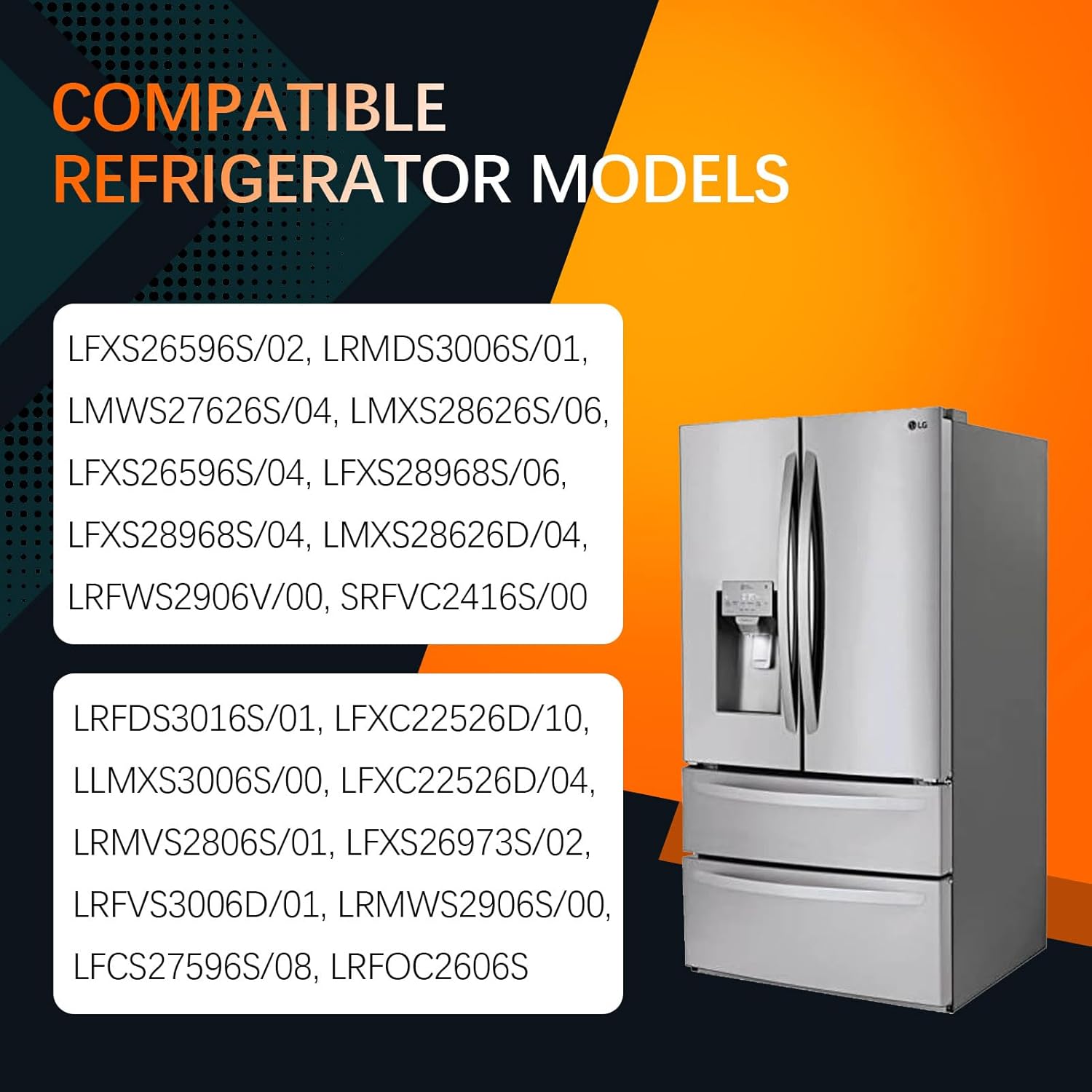 EAU65058502 Condenser Fan Motor - Compatible with l-g Refrigerators RFD3410A102A - Replacement for EAU64843805, EAU65058501, AP7178309 - Repair (CF E) Fault Code, DC 12V 1A 4-Pin