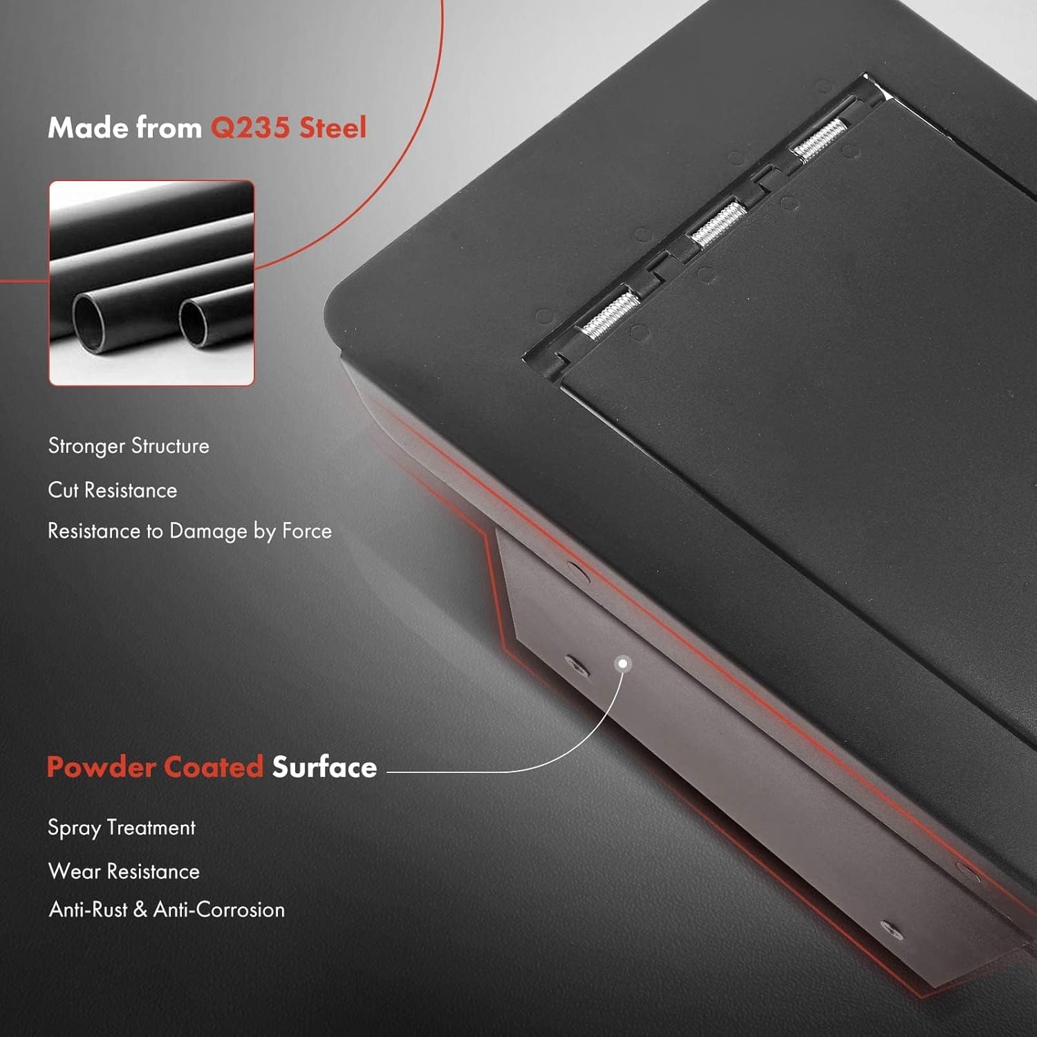 A-Premium Center Console Safe Box Compatible with Ford F-250 F-350 Super Duty 2011-2016 F-450 Super Duty 2011 2014-2015