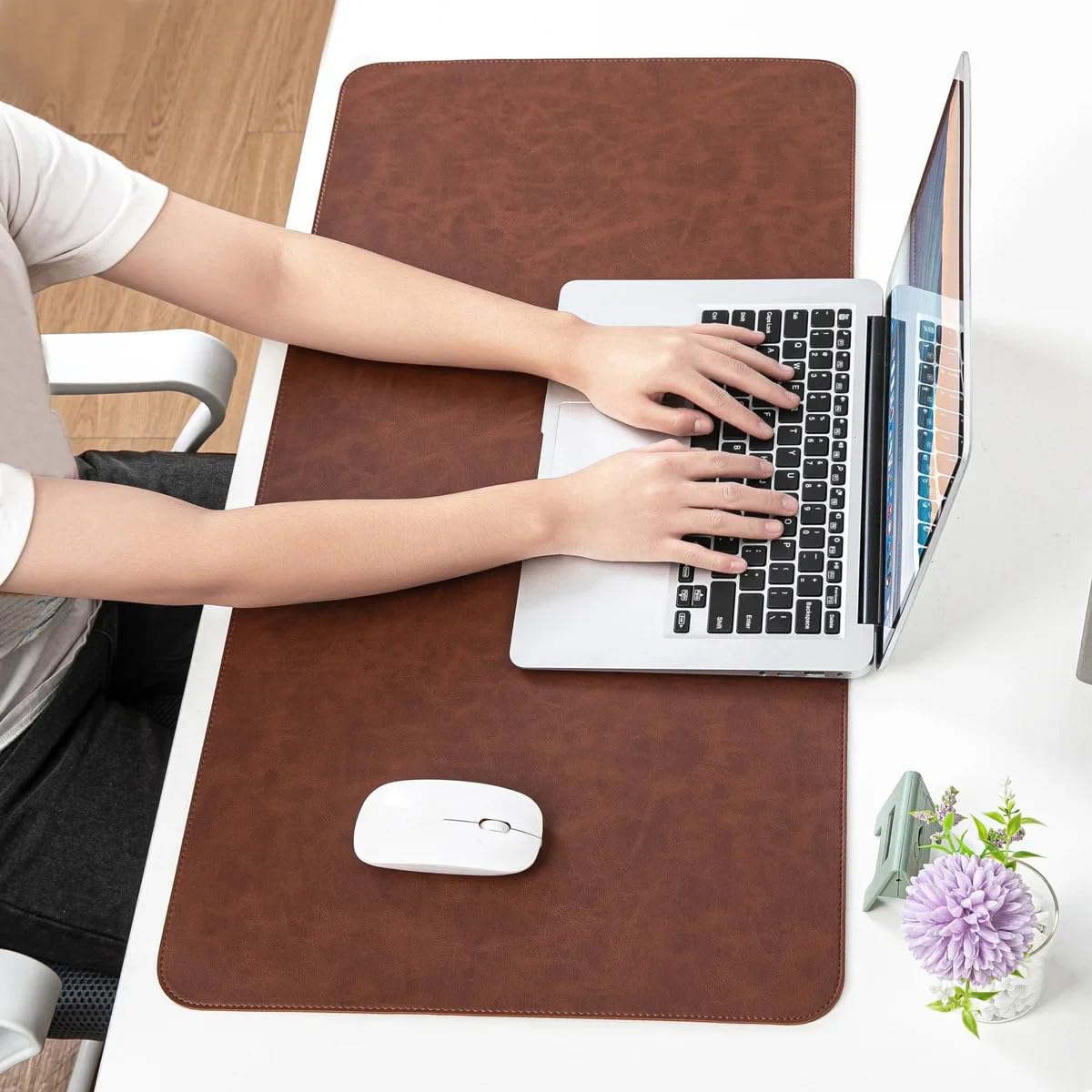 Tappetino per Mouse Antiscivolo in Pelle PU, Impermeabile, per Laptop, Esteso, Ideale per Scrivere in Ufficio, 50cm x 100cm
