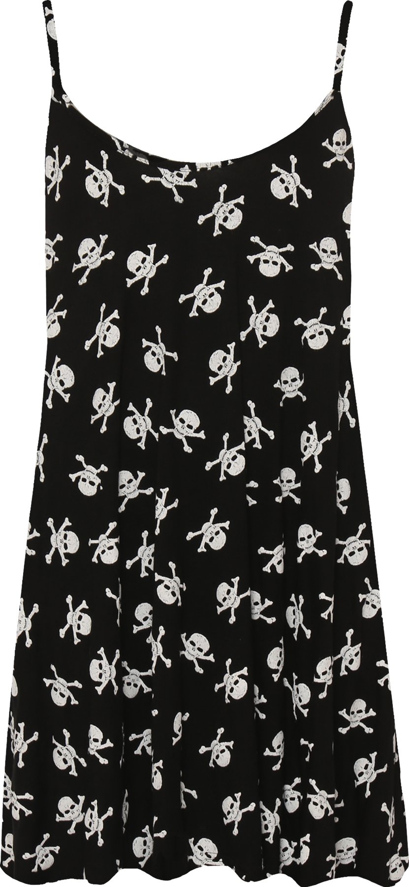 Wearall Women's Skull Bones Plus Size Printed Strappy Sleeveless Mini Dress Vest Top - 24-26