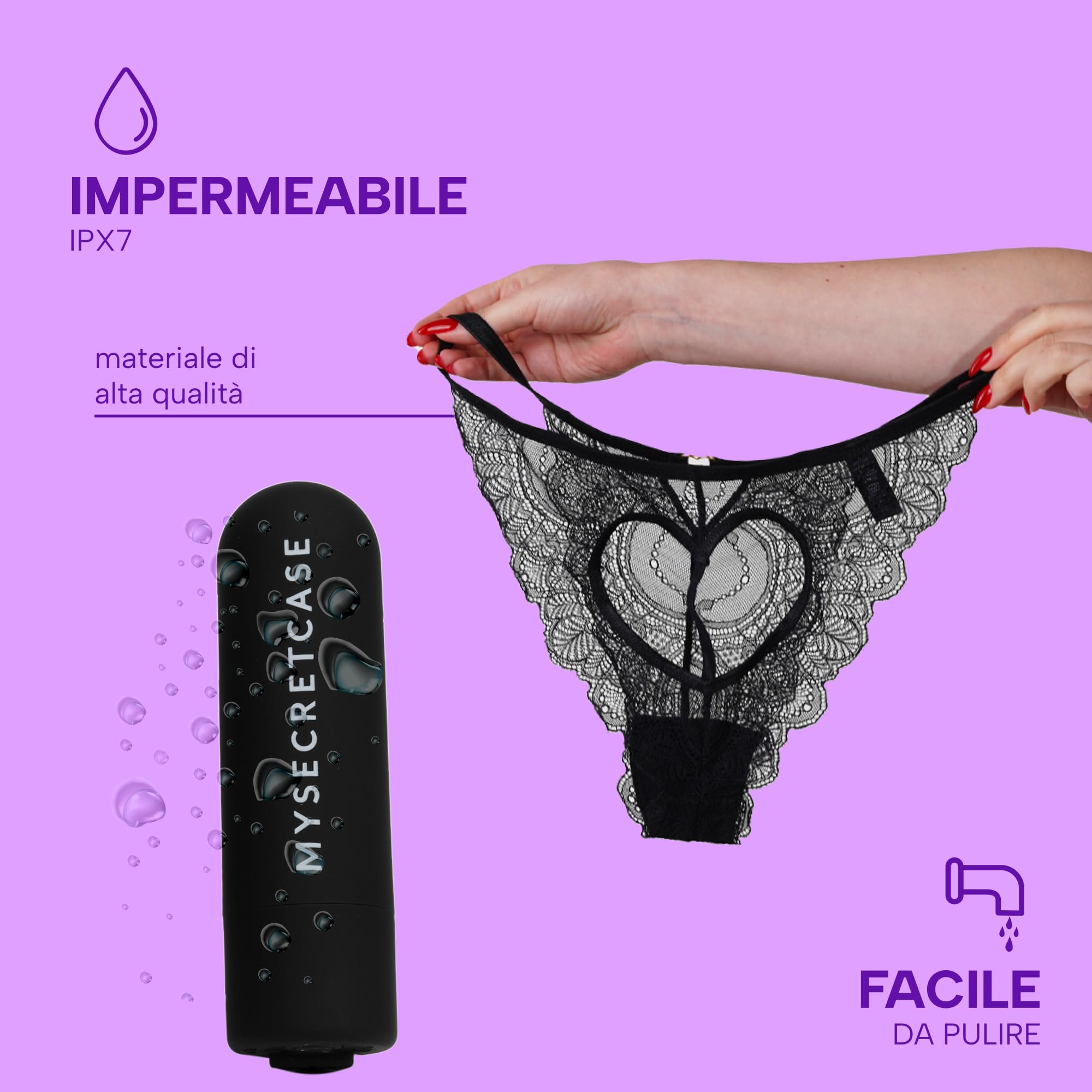 Mutandine Vibranti Con Telecomando – 10 Funzioni, Ricaricabili, Biancheria Intima Wireless, Taglia Unica