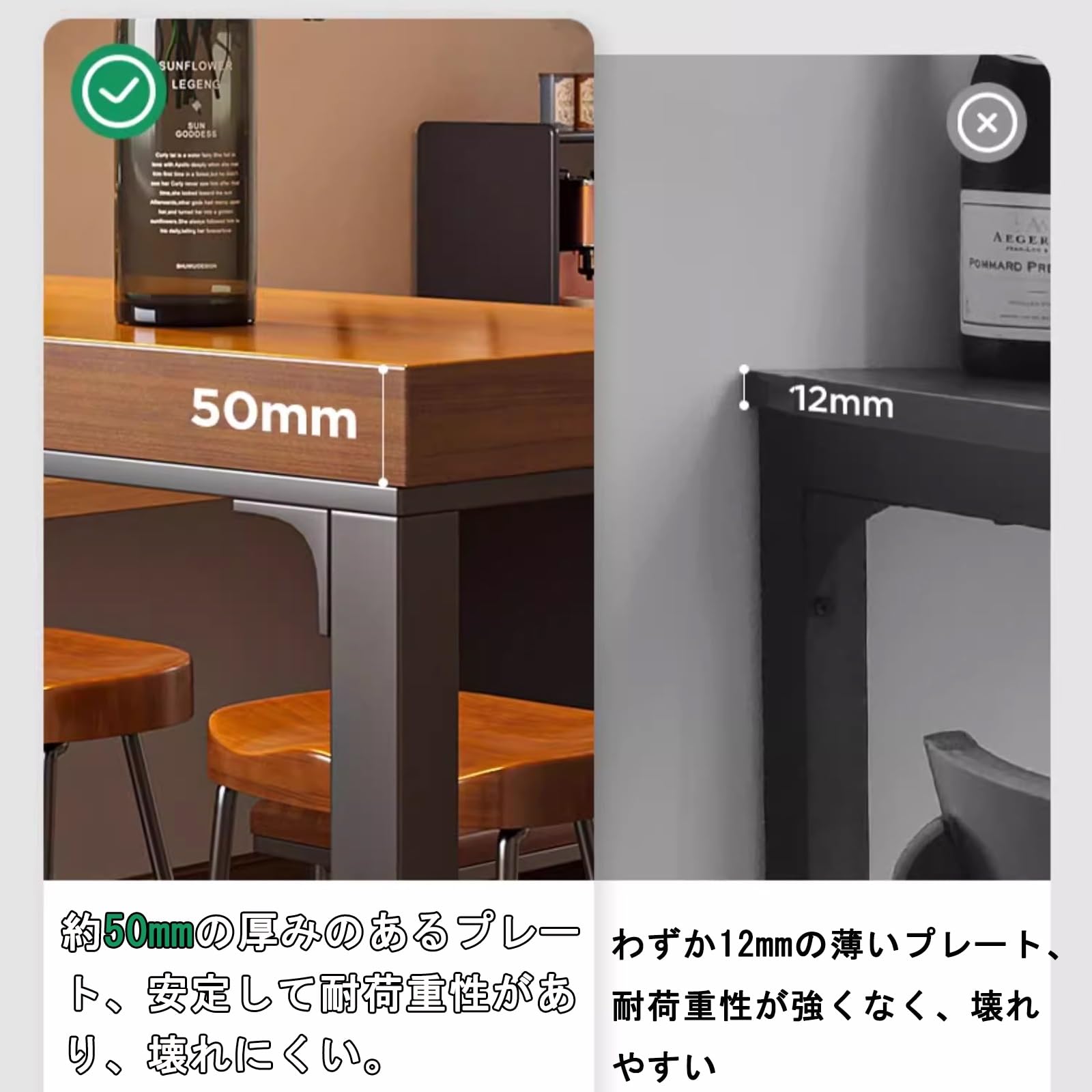 Amazon｜バーカウンター ハイテーブル カウンターテーブル バー